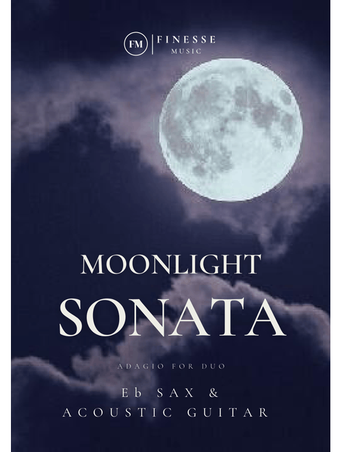 Moonlight Sonata for Eb saxophone + Acoustic Guitar (duet) (Arr. Ivan de Andrade) - Ludwig van Beethoven (Instrumental Duet)