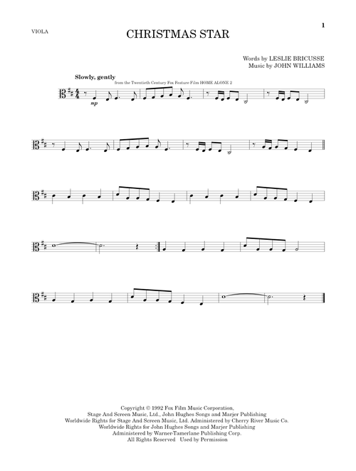 Christmas Star - Leslie Bricusse (Viola Solo)