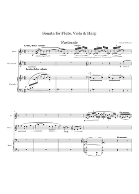 Free Sonata For Flute, Viola And Harp by Claude Debussy sheet