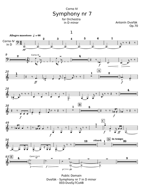 Symphony no 7 in D minor - Antonín Dvořák