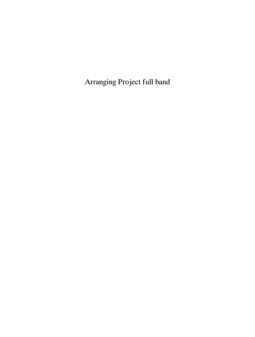 Arranging Project full band