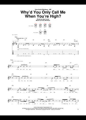 Why'd You Only Call Me When You're High? – Arctic Monkeys Sheet Music