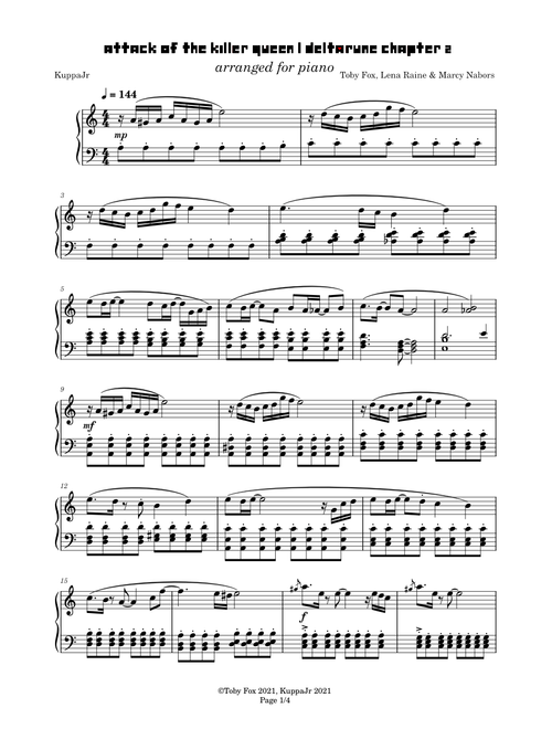 Attack of The Killer Queen | Deltarune Chapter 2 (Piano Arrangement)