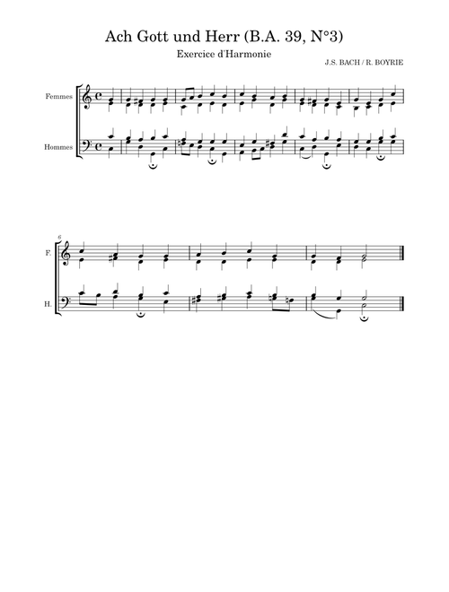 Chorale – Johann Sebastian Bach Ach Gott und Herr (B.A)