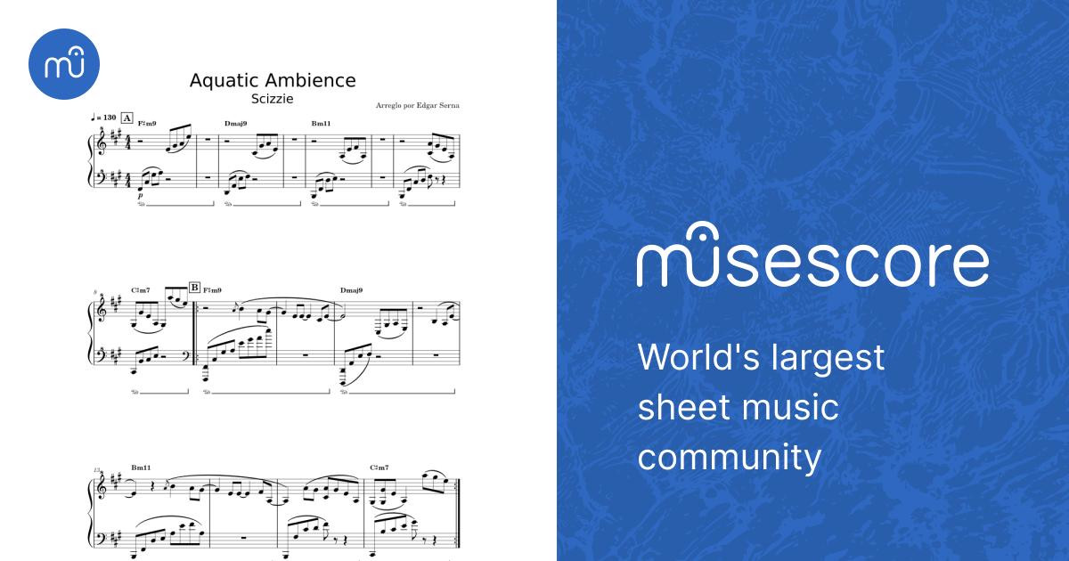 Aquatic Ambience – scizze Sheet music for Piano (Solo) Easy | Musescore.com