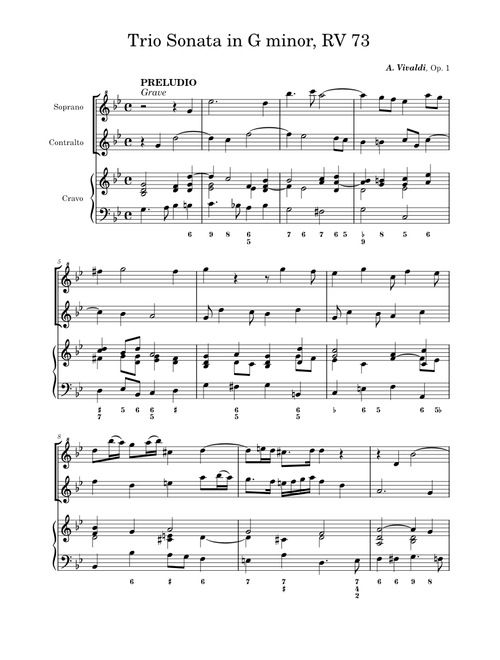 Trio Sonata I Rv 73, Op. 1, No. 1 - Vivaldi