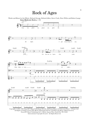 Rock of Ages - Def Leppard (Marching Band) Sheet Music for