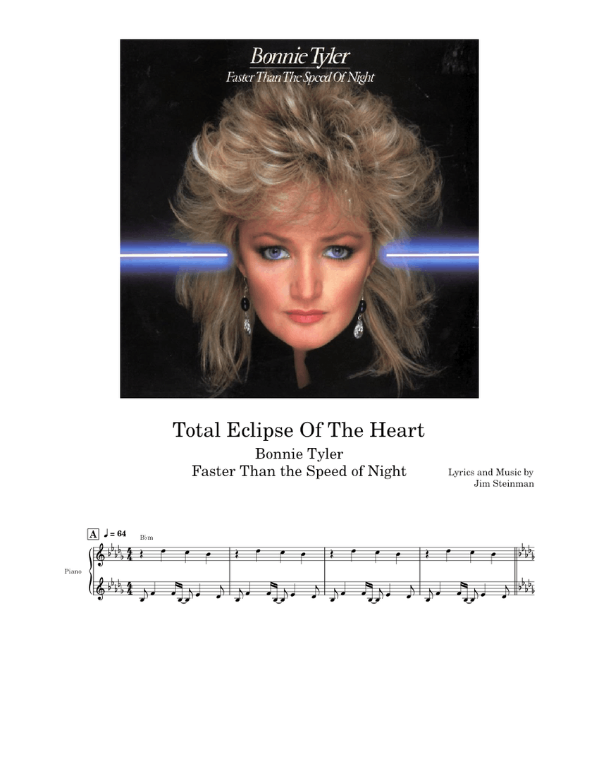 total eclipse of the heart на пианино