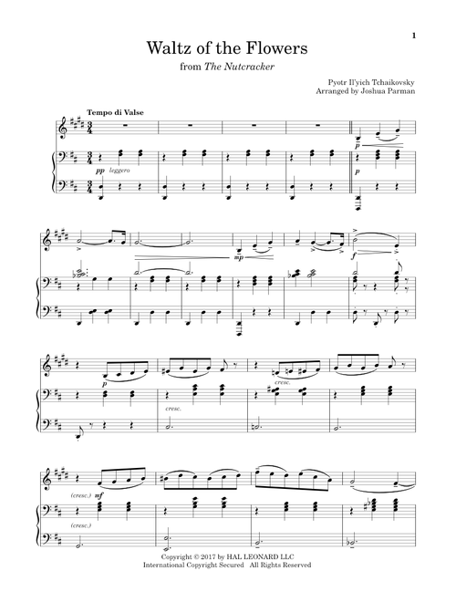 Waltz Of The Flowers - Pyotr Il'yich Tchaikovsky (Clarinet and Piano)