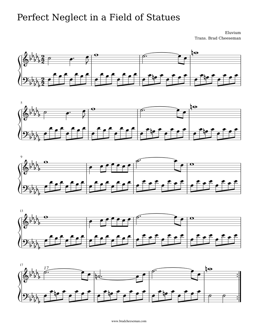 Eluvium Perfect Neglect in a Field of Statues Sheet music for Drum