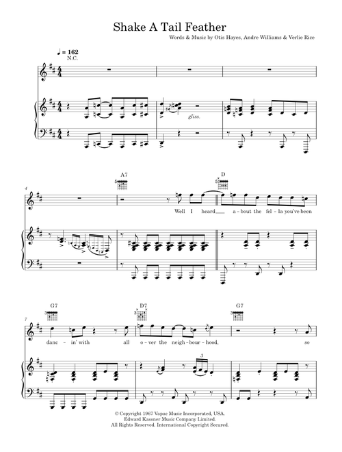 Shake A Tail Feather - Ray Charles (Piano-Vocal-Guitar (Piano Accompaniment))