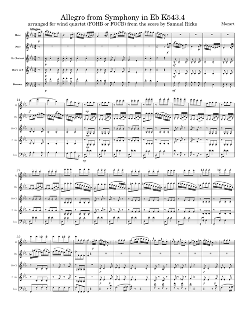 Allegro Finale from Symphony No.39 in E-flat major, K.543 – Wolfgang Amadeus Mozart