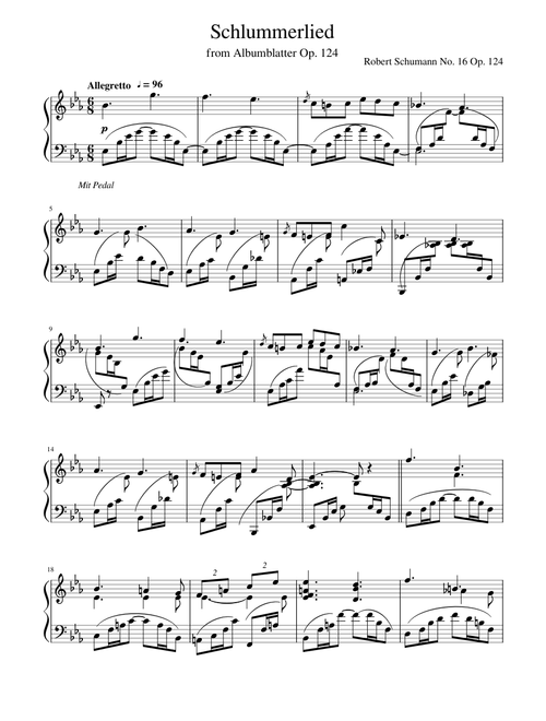 Schumann- Schlummerlied