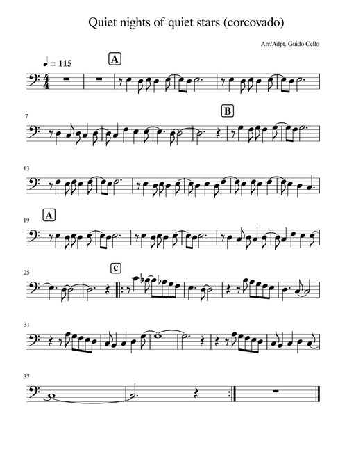 Corcovado CELLO solo