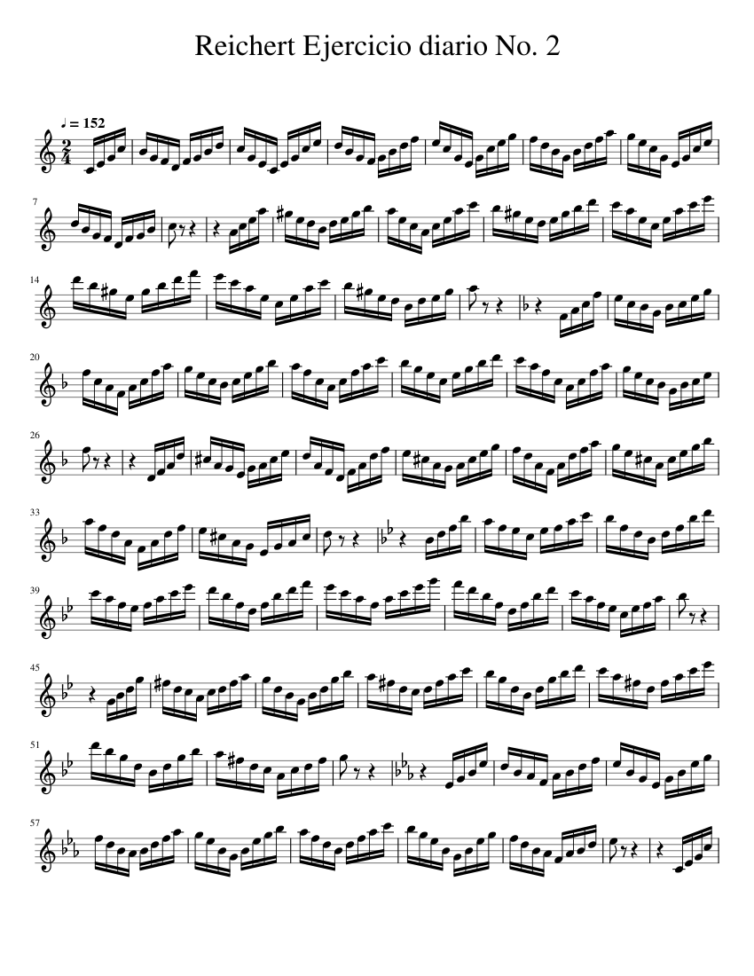 Reichert Ejercicio diario No. 2 Sheet music for Flute (Solo