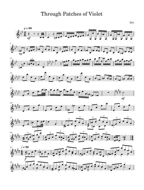 Through Patches of Violet – Mili