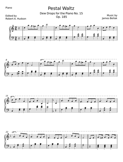 Pestal Waltz, Op.185 - James Bellak