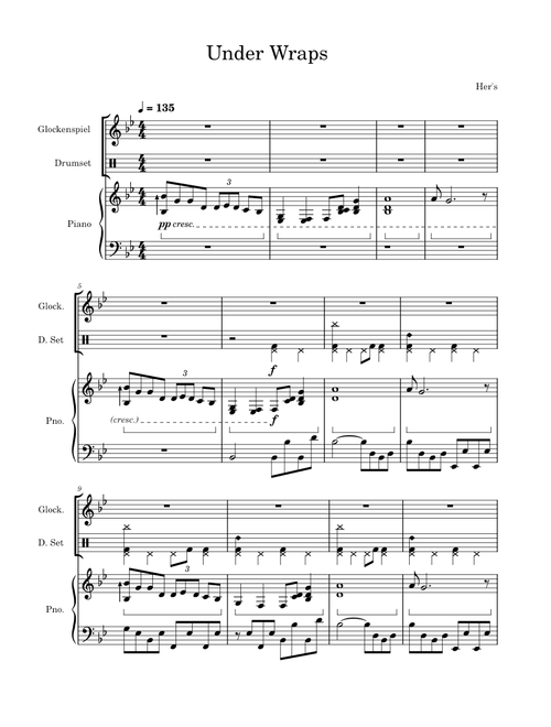 Under Wraps – Her's Piano Arrangement