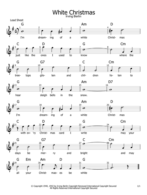 White Christmas (Arr. Philip Jackson) - Dave Koz & Kelly Sweet (Lead Sheet - Fake Book)