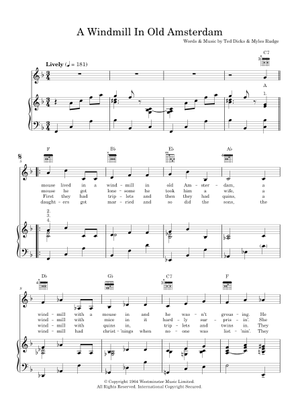 Play Official version of A windmill in old amsterdam Sheet Music by ...