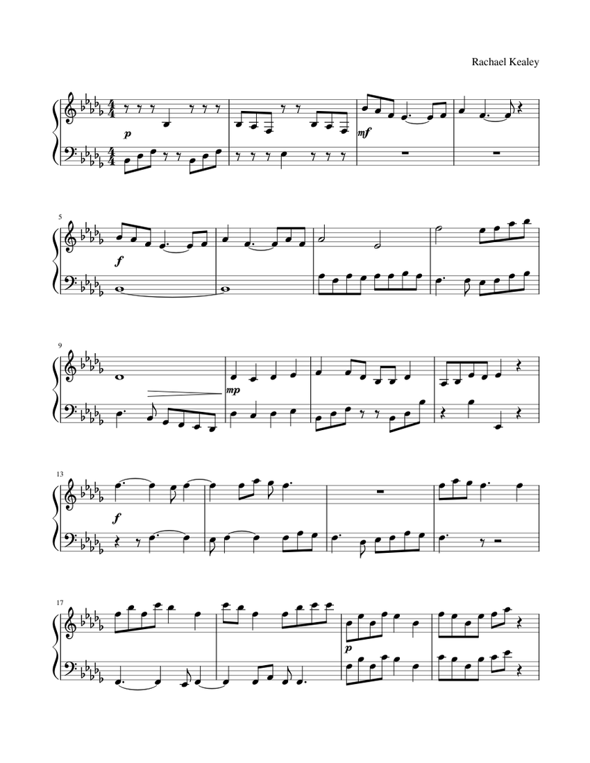 Composition One Sheet music for Piano (Solo) Easy | Musescore.com