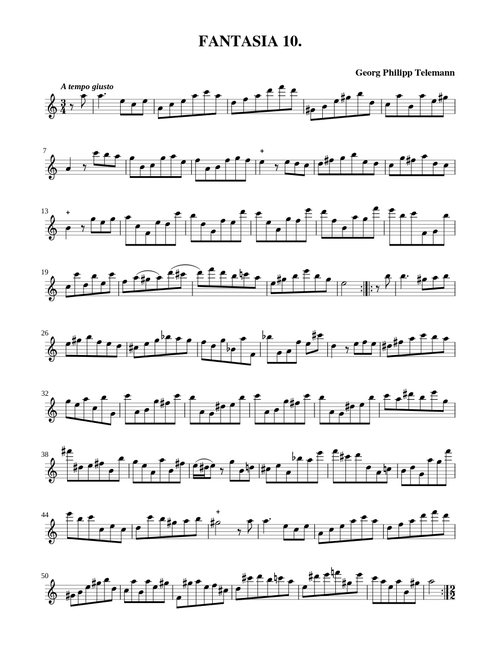 G.P. Telemann, FANTASIA Nr. 10