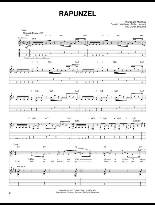 Rapunzel - Dave Matthews Band (Easy Guitar)
