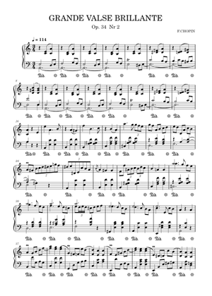 Valse Lente en La mineur Op.34 No.2 - Frédéric Chopin Sheet Music