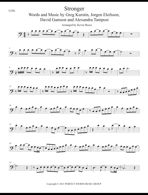 Stronger (What Doesn't Kill You) (Arr. Kevin Busse) - Kelly Clarkson (Cello Solo)