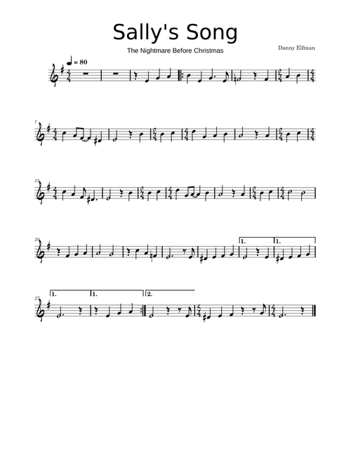 Sally's Song – Danny Elfman Sally's Song