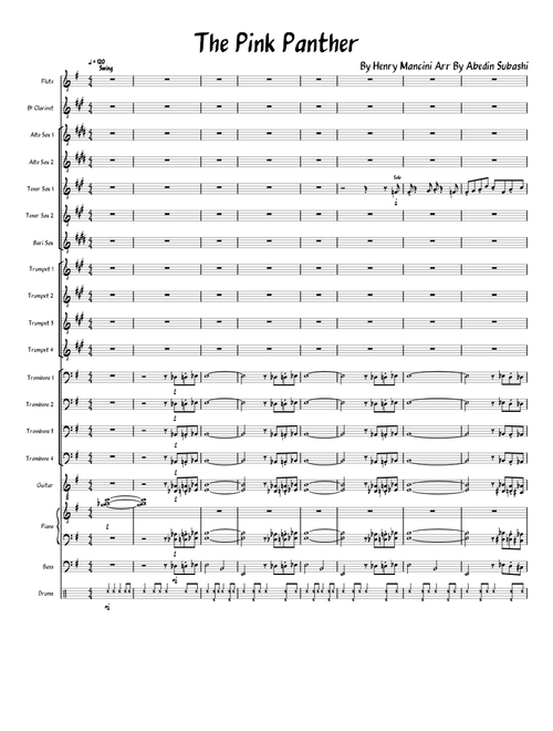 The Pink Panther-Jazz Band Arrangement