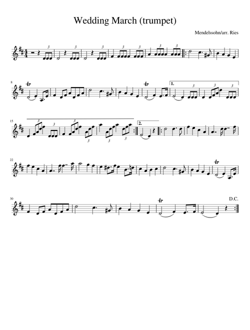 Wedding March (Trumpet)