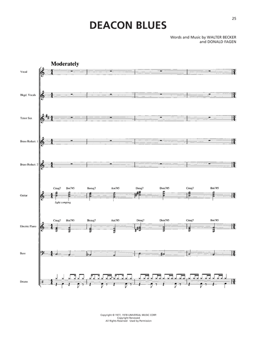 Deacon Blues - Steely Dan (Transcribed Score)