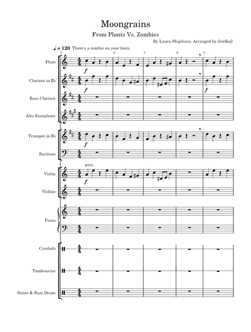 Plants vs Zombies - Moongrains – Laura Shigihara Moongrains - Plants Vs. Zombies - Laura Shigara (Special arrangement)