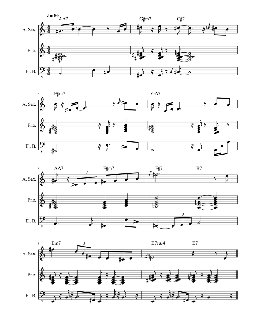 Sunrise (Jazz, Fusion, Composition) Sheet Music for Piano