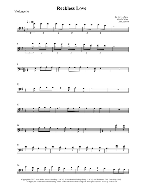 Reckless Love (Arr. Wesley S. SIlva) - Cory Asbury, Caleb Culver, Ran Jackson (Cello Solo)