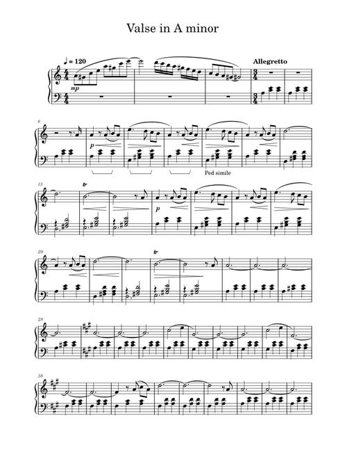 Waltz in A minor op 1