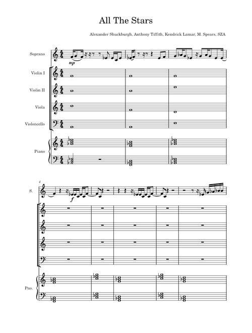 All The Stars blocked chords