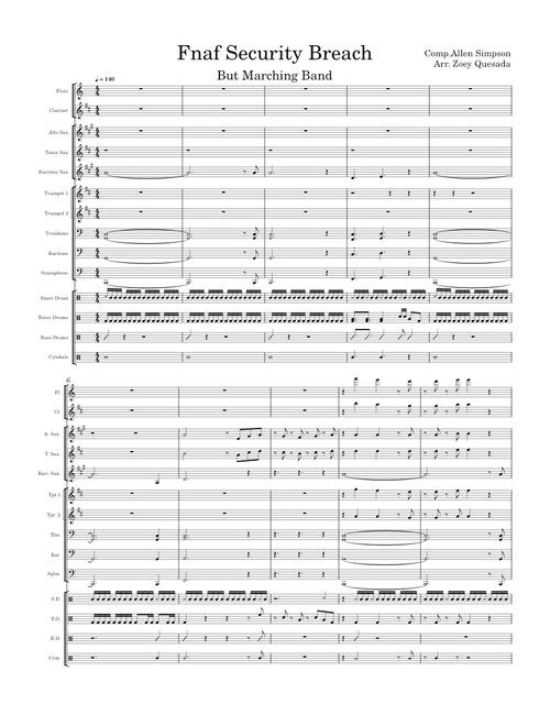 Fnaf Security Breach But its Marching Band (UPDATED VERSION)