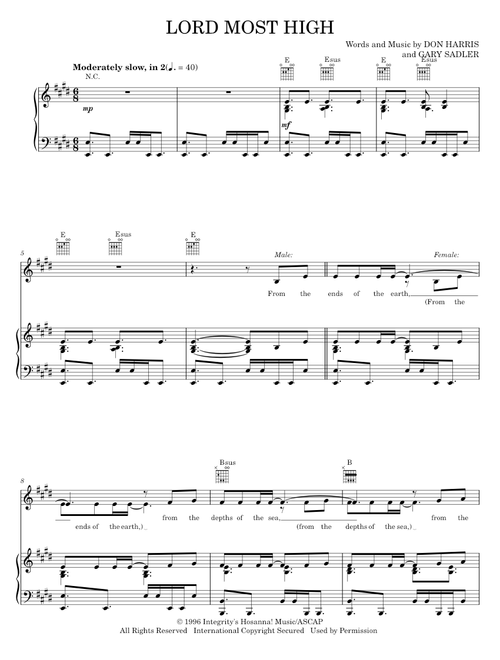 Lord Most High - The Martins (Piano-Vocal-Guitar)