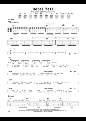 Free Rebel Yell by Billy Idol sheet music | Download PDF or print