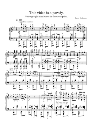 Play Official version of Sleigh Ride Sheet Music by Leroy Anderson for ...
