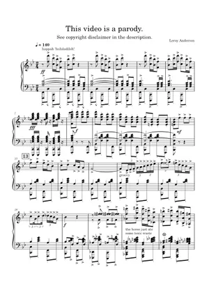 Sley Ride Song Play Official version of Sleigh Ride Sheet Music by Leroy Anderson for ...
