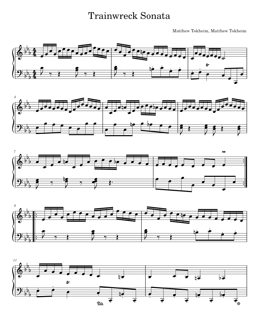 Trainwreck Sonata Sheet music for Piano (Solo)