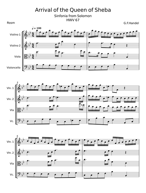 The Arrival of the Queen of Sheba - Georg Friedrich Händel