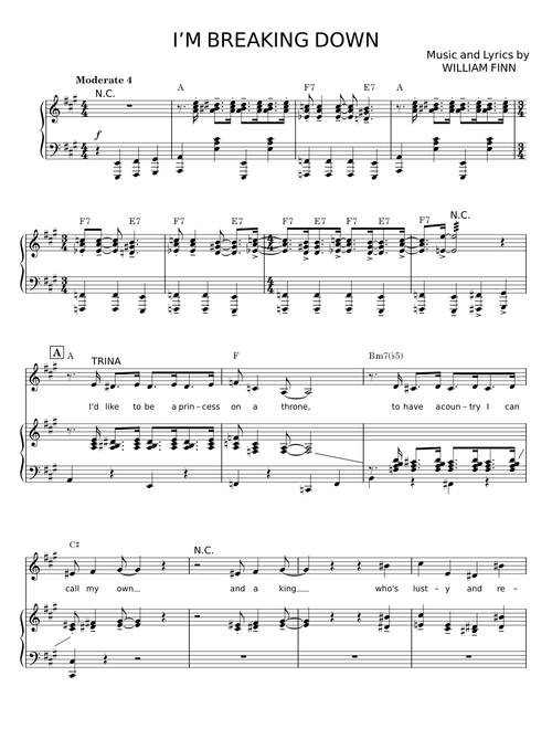 I'm Breaking Down - William Finn