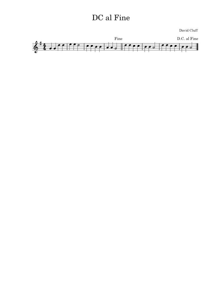 DC al Fine - piano tutorial