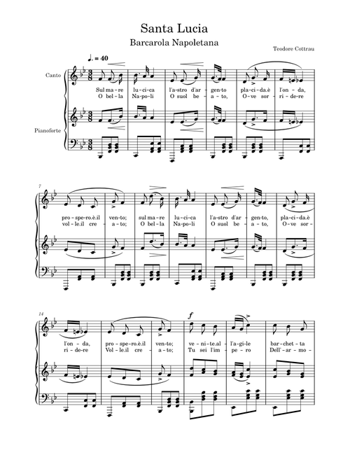 Santa Lucia – Teodoro Cottrau
