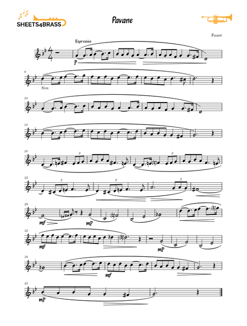 Pavane, Op.50 – Gabriel Fauré - Trumpet