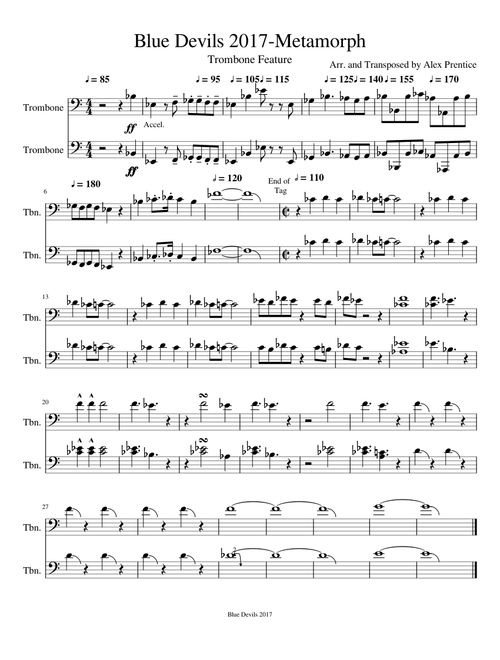 Blue Devils 2017 Metamorph Trombone Feature